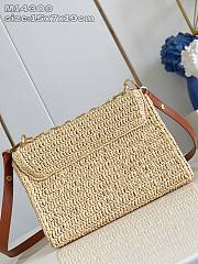 Fortok Louis Vuitton Twist Slim Raffia 16 x 8x 23cm  - 5