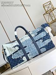 Fortok Louis Vuitton Keepall Bandoulière 50 Denim 29 x 23 x 50cm - 3