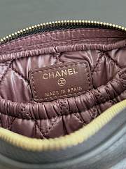 Fortok Chanel Small Cosmetic Pouch Caviar Black 15.5×10×4cm - 6