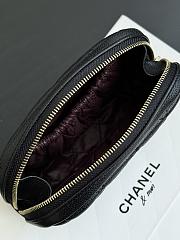 Fortok Chanel Cosmetic Pouch Caviar Black 20×14×6cm - 2