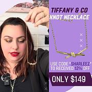 Fortok Tiffany & Co Knot with Diamonds Necklace Gold/ Silver - 1