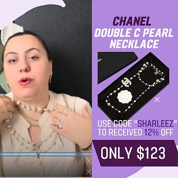 Chanel Double C Pearl Necklace
