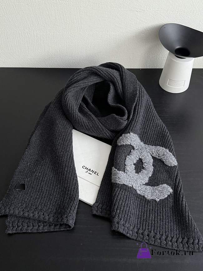 Fortok Chanel Scarf Grey  - 1