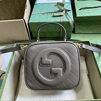 Fortok Gucci Blondie Top Handle Bag Taupe 17x15x9cm