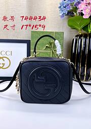 Fortok Gucci Blondie Top Handle Bag Black 17x15x9cm - 1