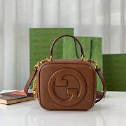 Fortok Gucci Blondie Top Handle Bag Brown 17x15x9cm - 1
