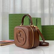 Fortok Gucci Blondie Top Handle Bag Brown 17x15x9cm - 6