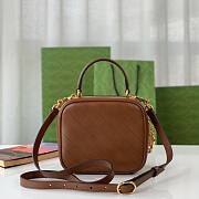 Fortok Gucci Blondie Top Handle Bag Brown 17x15x9cm - 4