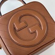 Fortok Gucci Blondie Top Handle Bag Brown 17x15x9cm - 2