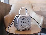 Fortok Gucci Blondie Top Handle Bag Silver 17x15x9cm - 5