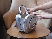 Fortok Gucci Blondie Top Handle Bag Silver 17x15x9cm - 3