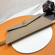 Fortok Saint Laurrent Ysl Uptown Pouch In Crocodile Embossed Brown 27×16×2cm  - 6