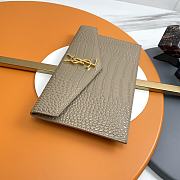 Fortok Saint Laurrent Ysl Uptown Pouch In Crocodile Embossed Brown 27×16×2cm  - 2