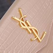 Fortok Saint Laurrent Ysl Uptown Pouch In Crocodile Embossed Beige  27×16×2cm - 5