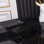 Fortok Saint Laurrent Ysl Uptown Pouch In Crocodile Embossed Black Silver Hardware 27×16×2cm - 2
