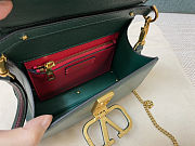 Fortok Valentino Vsling Handbag Top Handle Green 22x16x9cm - 6