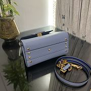 Fortok Valentino Vsling Handbag Top Handle Blue 22x16x9cm - 6