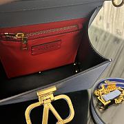 Fortok Valentino Vsling Handbag Top Handle Blue 22x16x9cm - 5