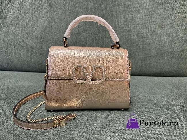 Fortok Valentino Vsling Handbag Top Handle Gold  22x16x9cm - 1