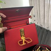 Fortok Valentino Vsling Handbag Top Handle Red 22x16x9cm - 6