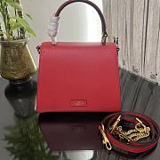 Fortok Valentino Vsling Handbag Top Handle Red 22x16x9cm - 2