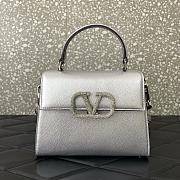 Fortok Valentino Vsling Handbag Top Handle Silver 22x16x9cm - 1