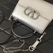 Fortok Valentino Vsling Handbag Top Handle Silver 22x16x9cm - 6