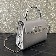 Fortok Valentino Vsling Handbag Top Handle Silver 22x16x9cm - 4