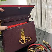 Fortok Valentino Vsling Handbag Top Handle Rouge 25x12x17cm - 3