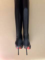 Fortok Christian Louboutin Cassia 100 leather knee-high boots Black - 4