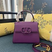 Fortok Valentino Vsling Handbag Top Handle Purple 22x16x9cm - 1