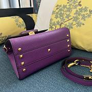 Fortok Valentino Vsling Handbag Top Handle Purple 22x16x9cm - 6