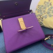 Fortok Valentino Vsling Handbag Top Handle Purple 22x16x9cm - 4