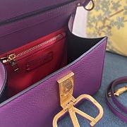 Fortok Valentino Vsling Handbag Top Handle Purple 22x16x9cm - 2