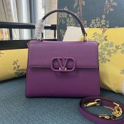 Fortok Valentino Vsling Handbag Top Handle Purple 25x12x17cm - 1