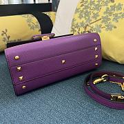 Fortok Valentino Vsling Handbag Top Handle Purple 25x12x17cm - 4
