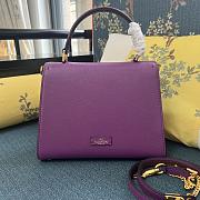 Fortok Valentino Vsling Handbag Top Handle Purple 25x12x17cm - 3