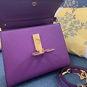 Fortok Valentino Vsling Handbag Top Handle Purple 25x12x17cm - 2