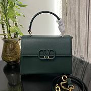 Fortok Valentino Vsling Handbag Top Handle Green 25x12x17cm - 1