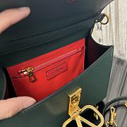 Fortok Valentino Vsling Handbag Top Handle Green 25x12x17cm - 5
