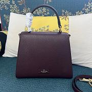 Fortok Valentino Vsling Handbag Top Handle Rouge Crystal Logo 22x16x9cm - 2