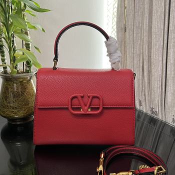 Fortok Valentino Vsling Handbag Top Handle Red 25x12x17cm