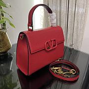 Fortok Valentino Vsling Handbag Top Handle Red 25x12x17cm - 6