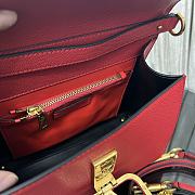 Fortok Valentino Vsling Handbag Top Handle Red 25x12x17cm - 5