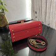 Fortok Valentino Vsling Handbag Top Handle Red 25x12x17cm - 4