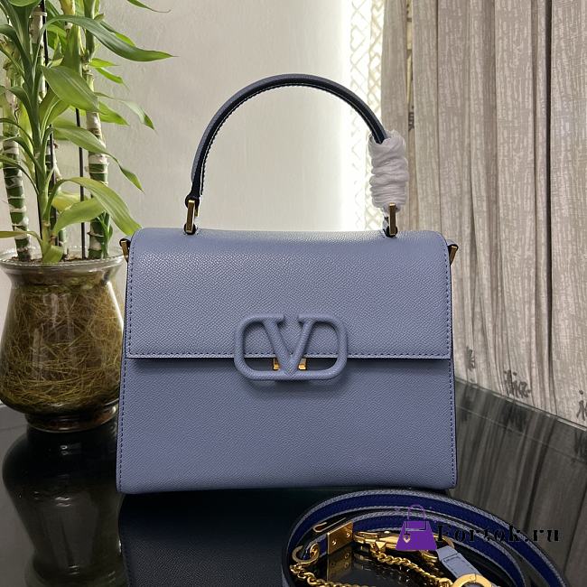 Fortok Valentino Vsling Handbag Top Handle Blue 25x12x17cm - 1