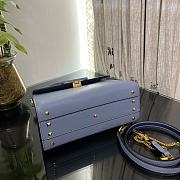 Fortok Valentino Vsling Handbag Top Handle Blue 25x12x17cm - 4