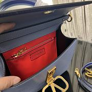 Fortok Valentino Vsling Handbag Top Handle Blue 25x12x17cm - 5