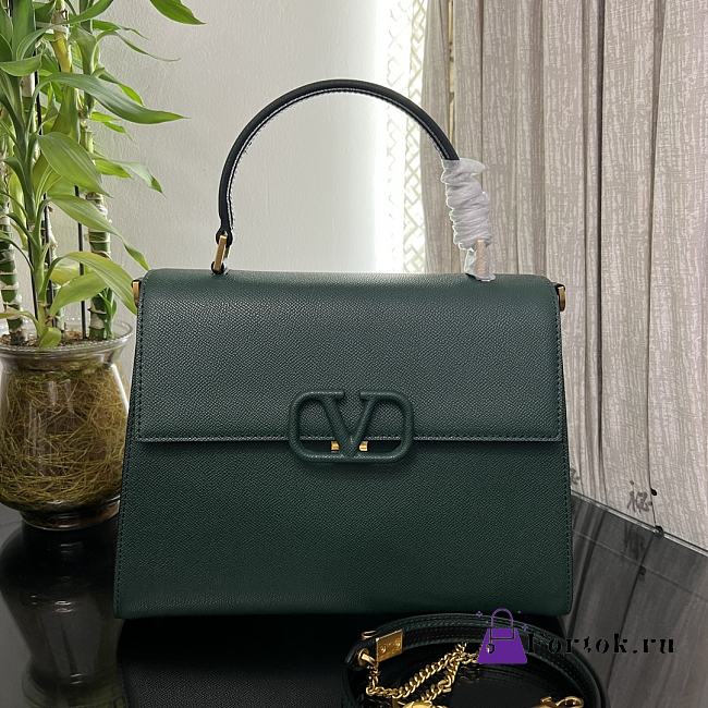 Fortok Valentino Vsling Handbag Top Handle Green 30 x 21 x 14 cm - 1