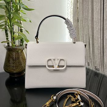 Fortok Valentino Vsling Handbag Top Handle White 25x12x17cm
